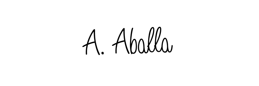 How to Draw A. Aballa signature style? Angelique-Rose-font-FFP is a latest design signature styles for name A. Aballa. A. Aballa signature style 5 images and pictures png