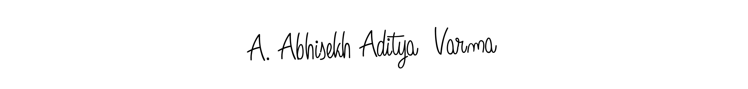 How to Draw A. Abhisekh Aditya  Varma signature style? Angelique-Rose-font-FFP is a latest design signature styles for name A. Abhisekh Aditya  Varma. A. Abhisekh Aditya  Varma signature style 5 images and pictures png