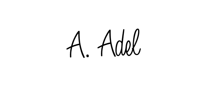Angelique-Rose-font-FFP is a professional signature style that is perfect for those who want to add a touch of class to their signature. It is also a great choice for those who want to make their signature more unique. Get A. Adel name to fancy signature for free. A. Adel signature style 5 images and pictures png