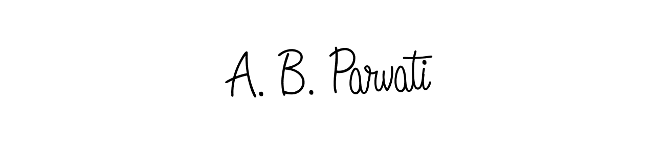 How to make A. B. Parvati signature? Angelique-Rose-font-FFP is a professional autograph style. Create handwritten signature for A. B. Parvati name. A. B. Parvati signature style 5 images and pictures png