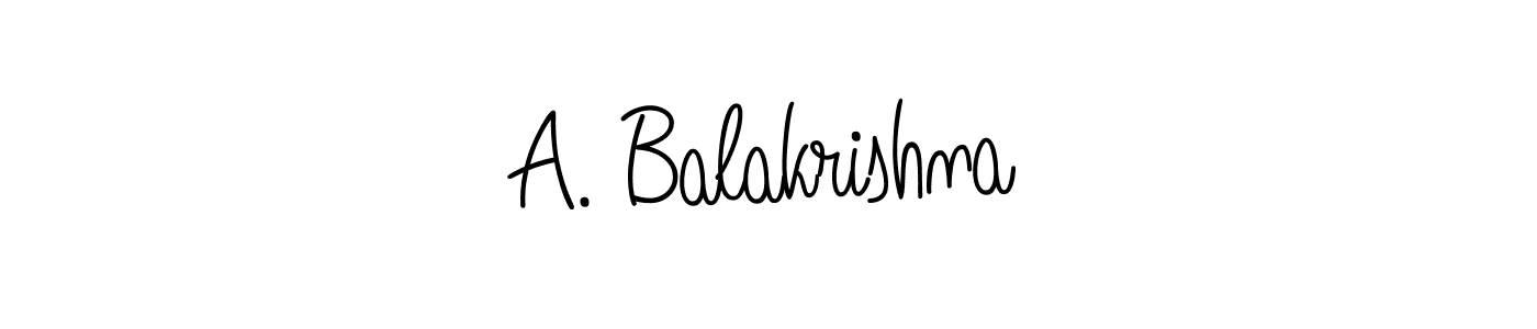 Check out images of Autograph of A. Balakrishna name. Actor A. Balakrishna Signature Style. Angelique-Rose-font-FFP is a professional sign style online. A. Balakrishna signature style 5 images and pictures png