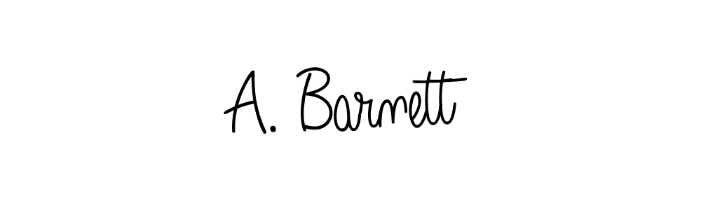 How to make A. Barnett name signature. Use Angelique-Rose-font-FFP style for creating short signs online. This is the latest handwritten sign. A. Barnett signature style 5 images and pictures png