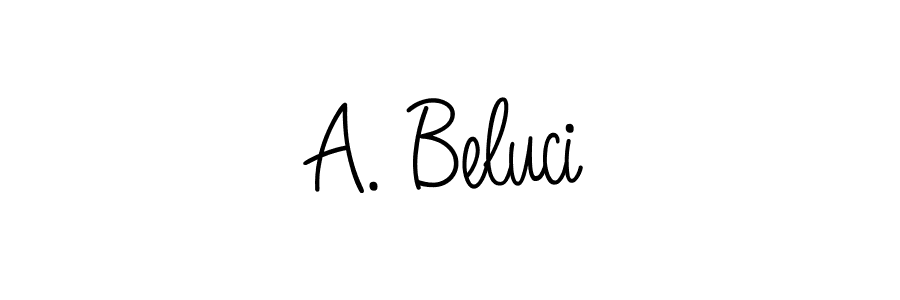 The best way (Angelique-Rose-font-FFP) to make a short signature is to pick only two or three words in your name. The name A. Beluci include a total of six letters. For converting this name. A. Beluci signature style 5 images and pictures png