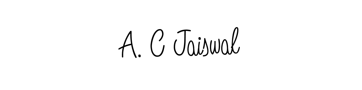 A. C Jaiswal stylish signature style. Best Handwritten Sign (Angelique-Rose-font-FFP) for my name. Handwritten Signature Collection Ideas for my name A. C Jaiswal. A. C Jaiswal signature style 5 images and pictures png