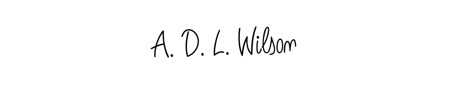 Also You can easily find your signature by using the search form. We will create A. D. L. Wilson name handwritten signature images for you free of cost using Angelique-Rose-font-FFP sign style. A. D. L. Wilson signature style 5 images and pictures png