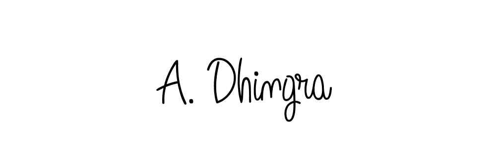 Make a beautiful signature design for name A. Dhingra. With this signature (Angelique-Rose-font-FFP) style, you can create a handwritten signature for free. A. Dhingra signature style 5 images and pictures png