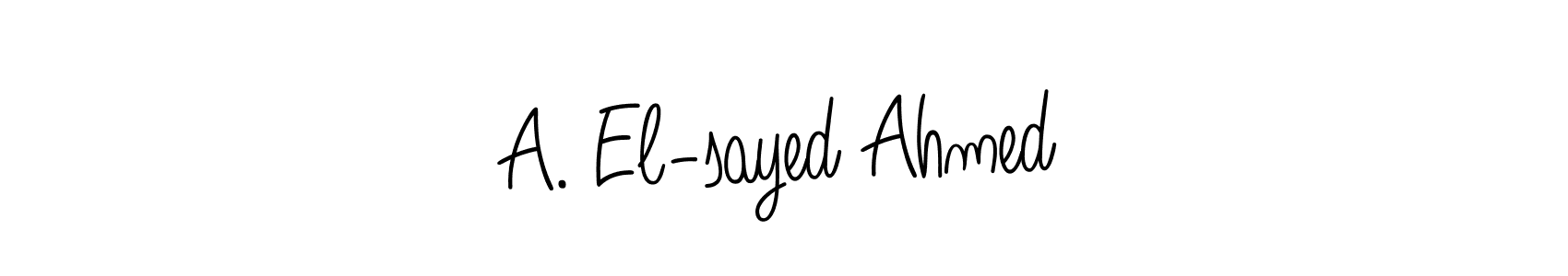 Design your own signature with our free online signature maker. With this signature software, you can create a handwritten (Angelique-Rose-font-FFP) signature for name A. El-sayed Ahmed. A. El-sayed Ahmed signature style 5 images and pictures png