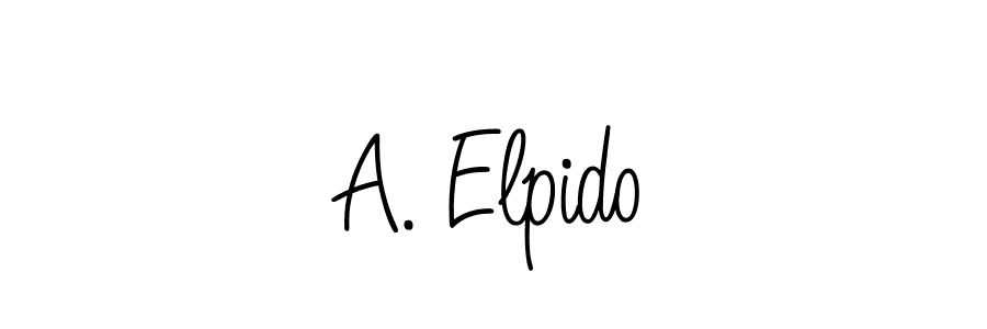 Make a beautiful signature design for name A. Elpido. With this signature (Angelique-Rose-font-FFP) style, you can create a handwritten signature for free. A. Elpido signature style 5 images and pictures png