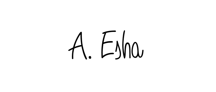 Check out images of Autograph of A. Esha name. Actor A. Esha Signature Style. Angelique-Rose-font-FFP is a professional sign style online. A. Esha signature style 5 images and pictures png