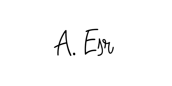 How to make A. Esr name signature. Use Angelique-Rose-font-FFP style for creating short signs online. This is the latest handwritten sign. A. Esr signature style 5 images and pictures png