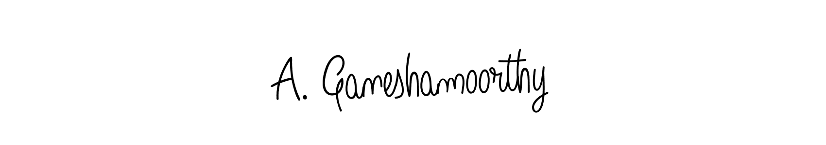 Use a signature maker to create a handwritten signature online. With this signature software, you can design (Angelique-Rose-font-FFP) your own signature for name A. Ganeshamoorthy. A. Ganeshamoorthy signature style 5 images and pictures png