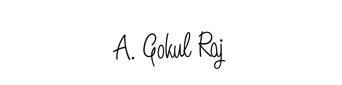 Check out images of Autograph of A. Gokul Raj name. Actor A. Gokul Raj Signature Style. Angelique-Rose-font-FFP is a professional sign style online. A. Gokul Raj signature style 5 images and pictures png