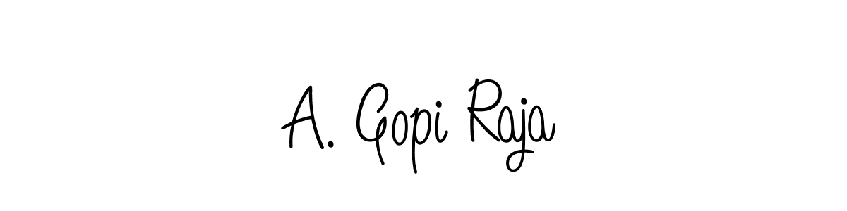 How to make A. Gopi Raja name signature. Use Angelique-Rose-font-FFP style for creating short signs online. This is the latest handwritten sign. A. Gopi Raja signature style 5 images and pictures png