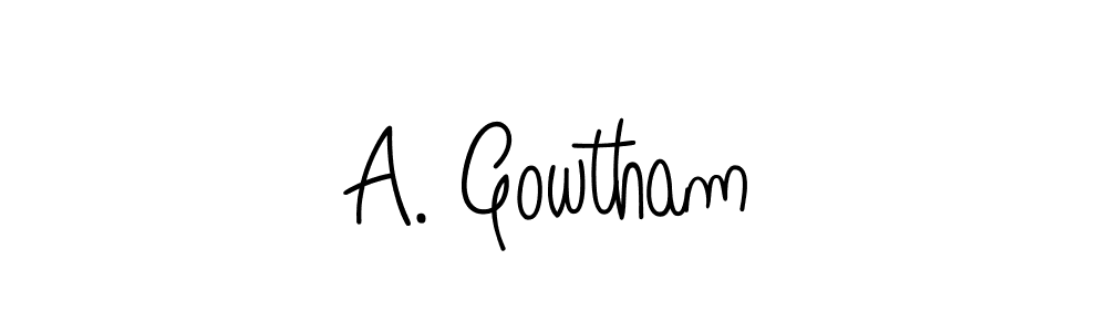 Make a beautiful signature design for name A. Gowtham. Use this online signature maker to create a handwritten signature for free. A. Gowtham signature style 5 images and pictures png