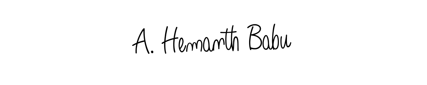 It looks lik you need a new signature style for name A. Hemanth Babu. Design unique handwritten (Angelique-Rose-font-FFP) signature with our free signature maker in just a few clicks. A. Hemanth Babu signature style 5 images and pictures png