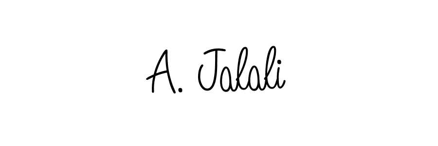 Use a signature maker to create a handwritten signature online. With this signature software, you can design (Angelique-Rose-font-FFP) your own signature for name A. Jalali. A. Jalali signature style 5 images and pictures png