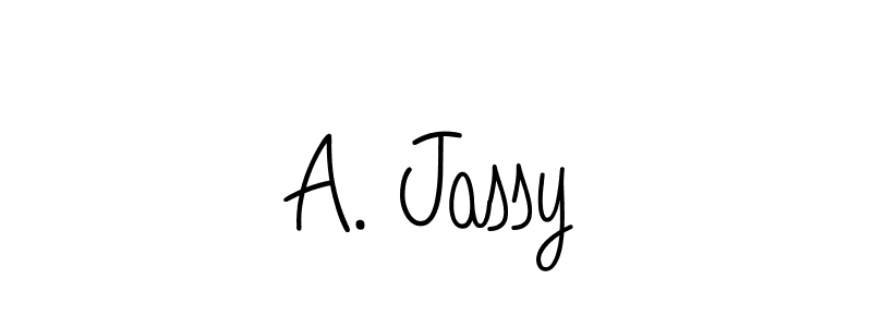 Also we have A. Jassy name is the best signature style. Create professional handwritten signature collection using Angelique-Rose-font-FFP autograph style. A. Jassy signature style 5 images and pictures png