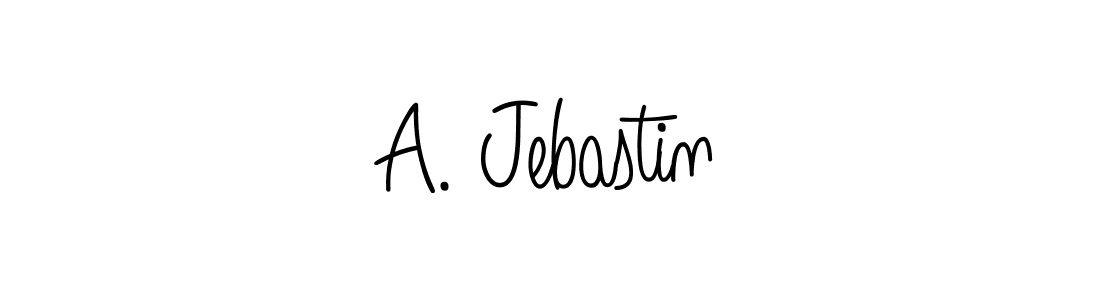 The best way (Angelique-Rose-font-FFP) to make a short signature is to pick only two or three words in your name. The name A. Jebastin include a total of six letters. For converting this name. A. Jebastin signature style 5 images and pictures png