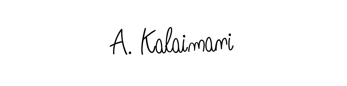 Make a short A. Kalaimani signature style. Manage your documents anywhere anytime using Angelique-Rose-font-FFP. Create and add eSignatures, submit forms, share and send files easily. A. Kalaimani signature style 5 images and pictures png