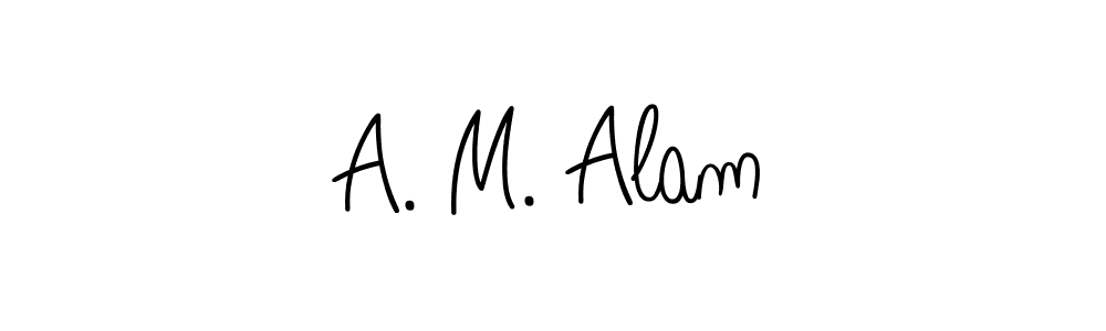 How to Draw A. M. Alam signature style? Angelique-Rose-font-FFP is a latest design signature styles for name A. M. Alam. A. M. Alam signature style 5 images and pictures png