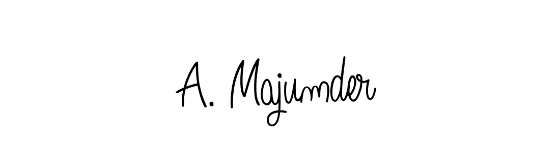 The best way (Angelique-Rose-font-FFP) to make a short signature is to pick only two or three words in your name. The name A. Majumder include a total of six letters. For converting this name. A. Majumder signature style 5 images and pictures png