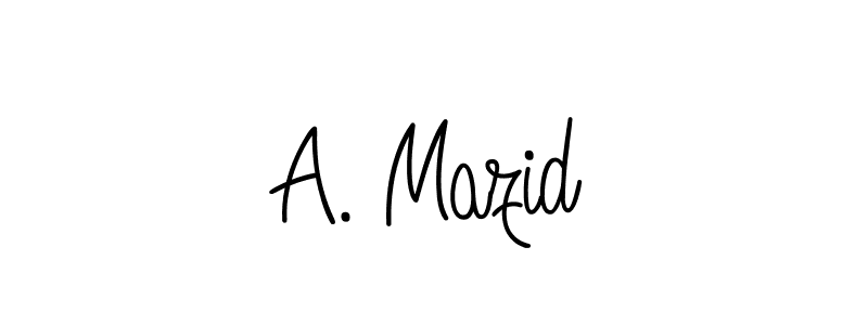 How to Draw A. Mazid signature style? Angelique-Rose-font-FFP is a latest design signature styles for name A. Mazid. A. Mazid signature style 5 images and pictures png