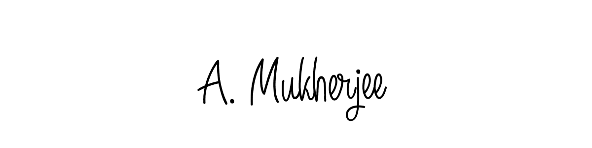 The best way (Angelique-Rose-font-FFP) to make a short signature is to pick only two or three words in your name. The name A. Mukherjee include a total of six letters. For converting this name. A. Mukherjee signature style 5 images and pictures png