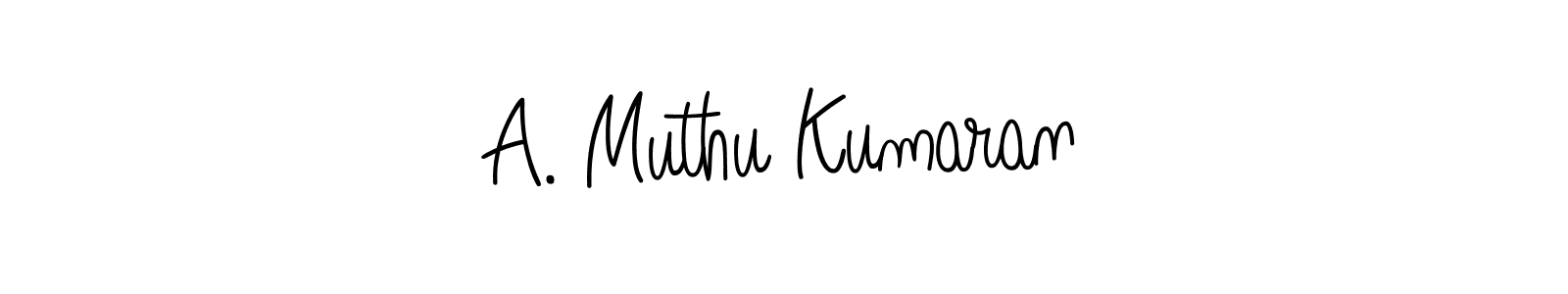 Use a signature maker to create a handwritten signature online. With this signature software, you can design (Angelique-Rose-font-FFP) your own signature for name A. Muthu Kumaran. A. Muthu Kumaran signature style 5 images and pictures png