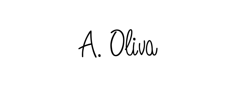 How to make A. Oliva name signature. Use Angelique-Rose-font-FFP style for creating short signs online. This is the latest handwritten sign. A. Oliva signature style 5 images and pictures png