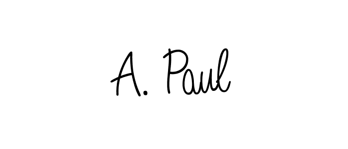 How to make A. Paul name signature. Use Angelique-Rose-font-FFP style for creating short signs online. This is the latest handwritten sign. A. Paul signature style 5 images and pictures png