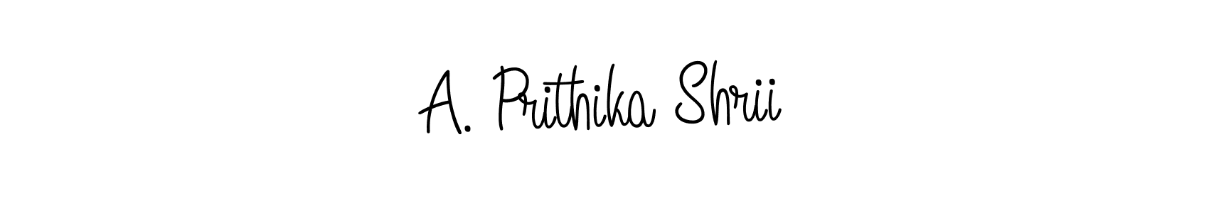 How to Draw A. Prithika Shrii signature style? Angelique-Rose-font-FFP is a latest design signature styles for name A. Prithika Shrii. A. Prithika Shrii signature style 5 images and pictures png