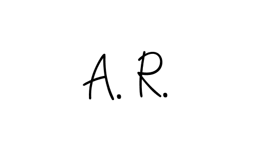 Make a beautiful signature design for name A. R.. With this signature (Angelique-Rose-font-FFP) style, you can create a handwritten signature for free. A. R. signature style 5 images and pictures png