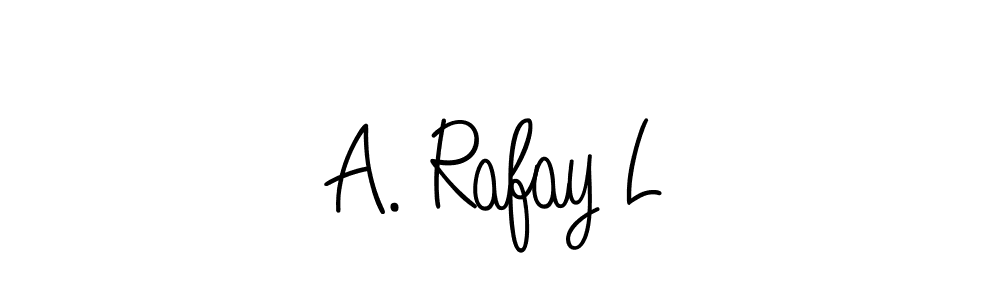 How to make A. Rafay L name signature. Use Angelique-Rose-font-FFP style for creating short signs online. This is the latest handwritten sign. A. Rafay L signature style 5 images and pictures png