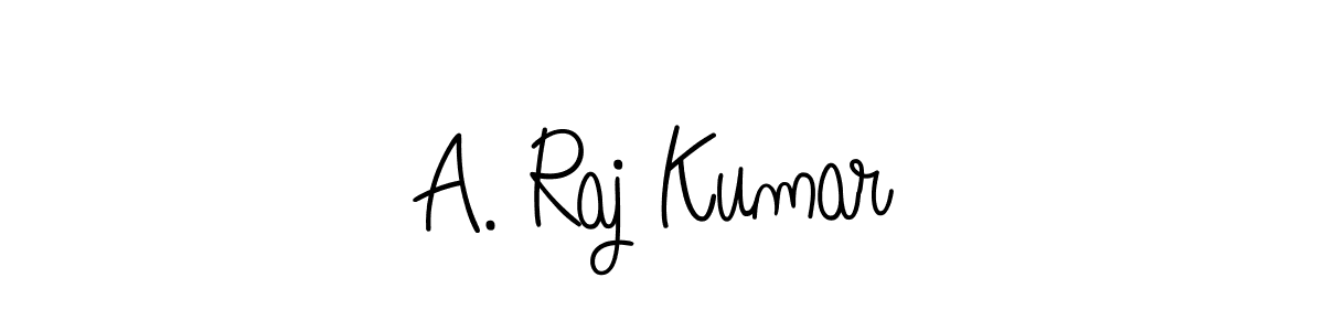 You should practise on your own different ways (Angelique-Rose-font-FFP) to write your name (A. Raj Kumar) in signature. don't let someone else do it for you. A. Raj Kumar signature style 5 images and pictures png