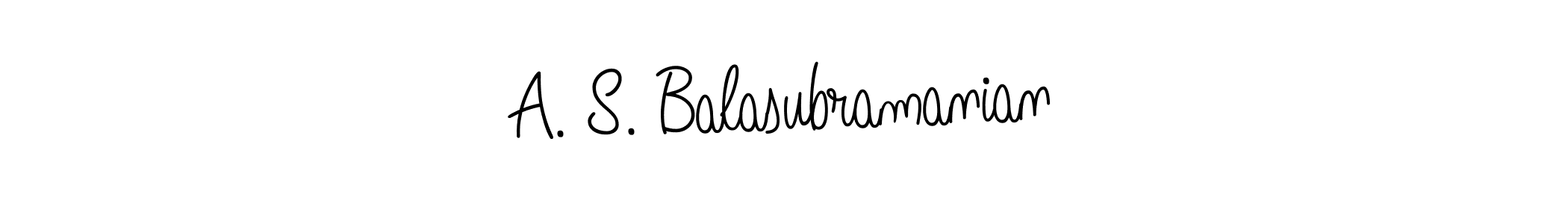 Design your own signature with our free online signature maker. With this signature software, you can create a handwritten (Angelique-Rose-font-FFP) signature for name A. S. Balasubramanian. A. S. Balasubramanian signature style 5 images and pictures png