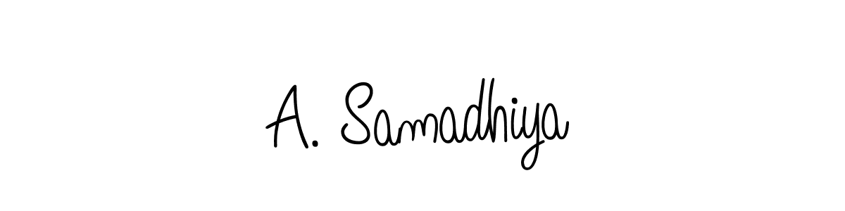The best way (Angelique-Rose-font-FFP) to make a short signature is to pick only two or three words in your name. The name A. Samadhiya include a total of six letters. For converting this name. A. Samadhiya signature style 5 images and pictures png