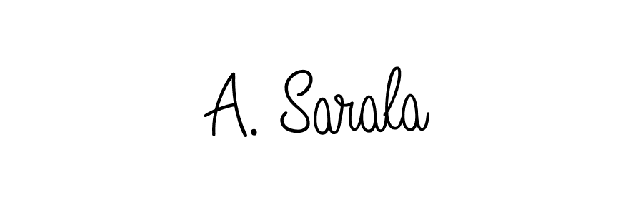 Also You can easily find your signature by using the search form. We will create A. Sarala name handwritten signature images for you free of cost using Angelique-Rose-font-FFP sign style. A. Sarala signature style 5 images and pictures png