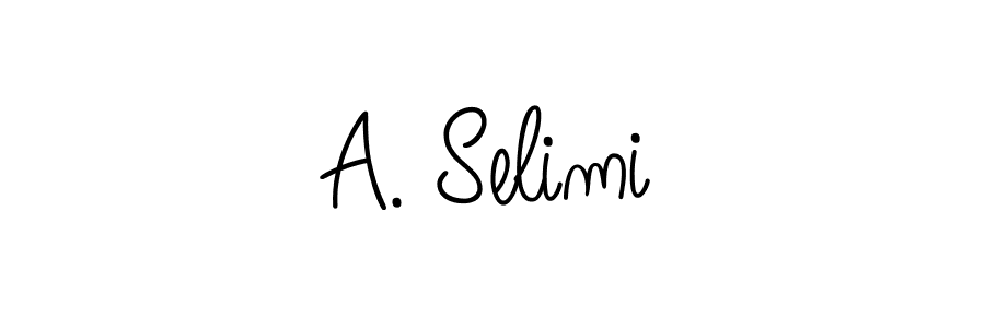 You should practise on your own different ways (Angelique-Rose-font-FFP) to write your name (A. Selimi) in signature. don't let someone else do it for you. A. Selimi signature style 5 images and pictures png