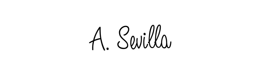 Design your own signature with our free online signature maker. With this signature software, you can create a handwritten (Angelique-Rose-font-FFP) signature for name A. Sevilla. A. Sevilla signature style 5 images and pictures png