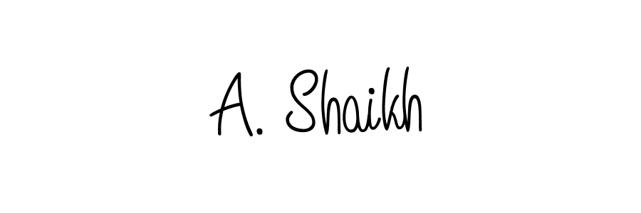 Use a signature maker to create a handwritten signature online. With this signature software, you can design (Angelique-Rose-font-FFP) your own signature for name A. Shaikh. A. Shaikh signature style 5 images and pictures png