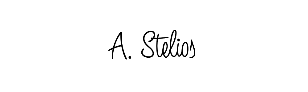 The best way (Angelique-Rose-font-FFP) to make a short signature is to pick only two or three words in your name. The name A. Stelios include a total of six letters. For converting this name. A. Stelios signature style 5 images and pictures png