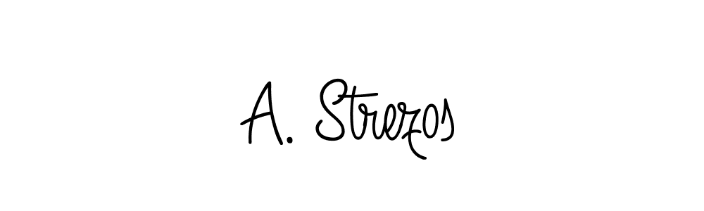 Use a signature maker to create a handwritten signature online. With this signature software, you can design (Angelique-Rose-font-FFP) your own signature for name A. Strezos. A. Strezos signature style 5 images and pictures png