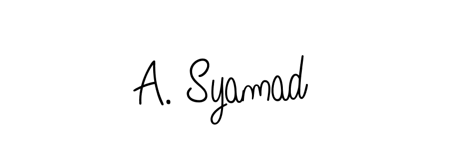 It looks lik you need a new signature style for name A. Syamad. Design unique handwritten (Angelique-Rose-font-FFP) signature with our free signature maker in just a few clicks. A. Syamad signature style 5 images and pictures png