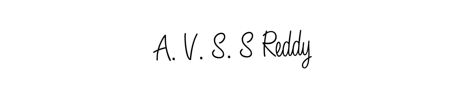 You should practise on your own different ways (Angelique-Rose-font-FFP) to write your name (A. V. S. S Reddy) in signature. don't let someone else do it for you. A. V. S. S Reddy signature style 5 images and pictures png