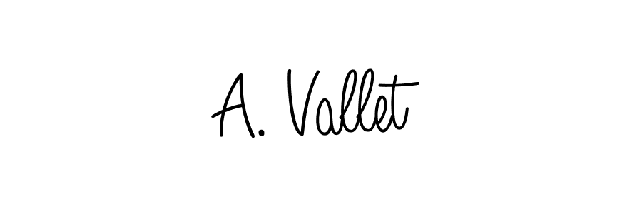 Make a beautiful signature design for name A. Vallet. With this signature (Angelique-Rose-font-FFP) style, you can create a handwritten signature for free. A. Vallet signature style 5 images and pictures png