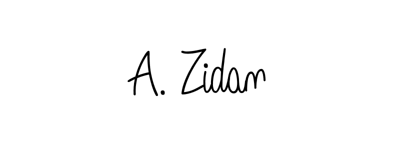 A. Zidan stylish signature style. Best Handwritten Sign (Angelique-Rose-font-FFP) for my name. Handwritten Signature Collection Ideas for my name A. Zidan. A. Zidan signature style 5 images and pictures png