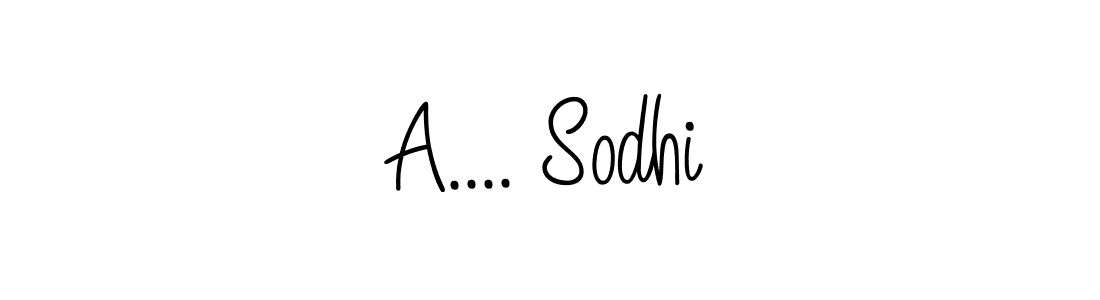 A.... Sodhi stylish signature style. Best Handwritten Sign (Angelique-Rose-font-FFP) for my name. Handwritten Signature Collection Ideas for my name A.... Sodhi. A.... Sodhi signature style 5 images and pictures png