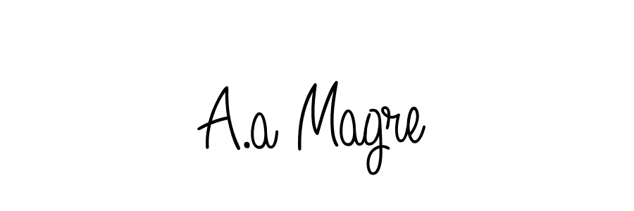 How to make A.a Magre signature? Angelique-Rose-font-FFP is a professional autograph style. Create handwritten signature for A.a Magre name. A.a Magre signature style 5 images and pictures png