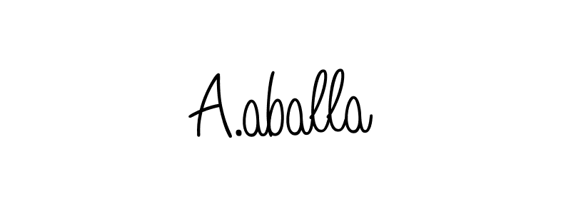 Angelique-Rose-font-FFP is a professional signature style that is perfect for those who want to add a touch of class to their signature. It is also a great choice for those who want to make their signature more unique. Get A.aballa name to fancy signature for free. A.aballa signature style 5 images and pictures png