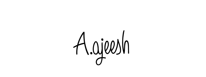 How to Draw A.ajeesh signature style? Angelique-Rose-font-FFP is a latest design signature styles for name A.ajeesh. A.ajeesh signature style 5 images and pictures png